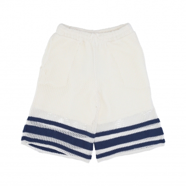 pantalone corto uomo shane knit stripe short WHITE