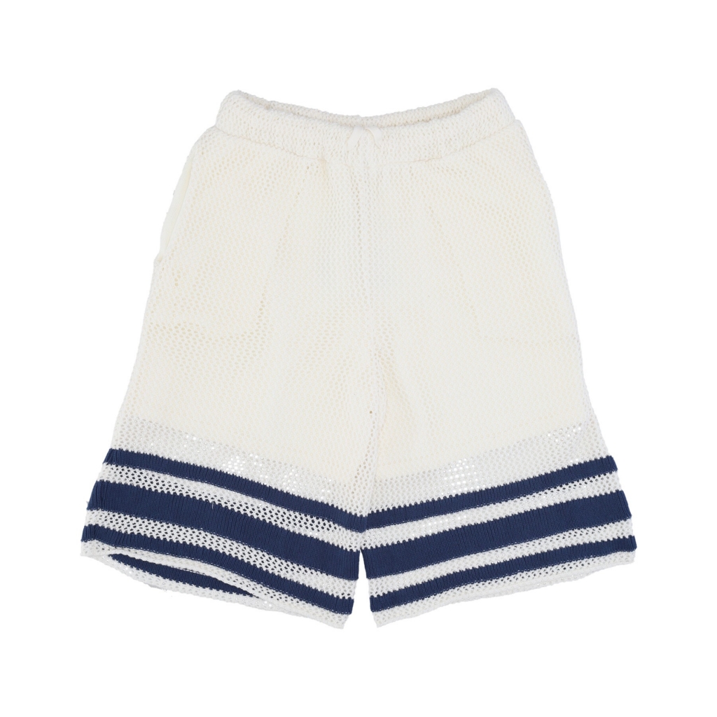 pantalone corto uomo shane knit stripe short WHITE