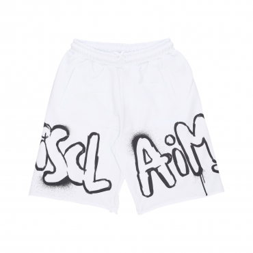 pantalone corto tuta uomo big logo short WHITE