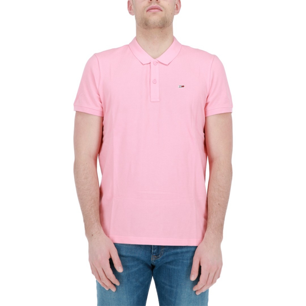 Polo Tommy Hilfiger Jeans Uomo Slim PLacke TIC PINK