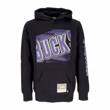 felpa cappuccio uomo nba big face 70 hoodie milbuc BLACK