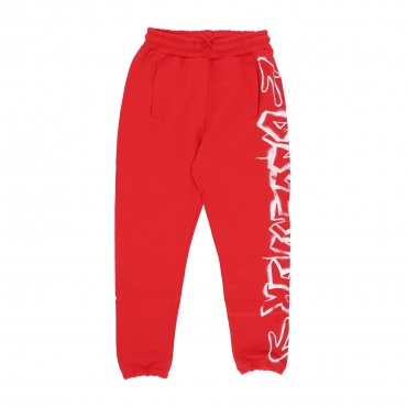 pantalone tuta leggero uomo side logo pant RED/ST WHITE