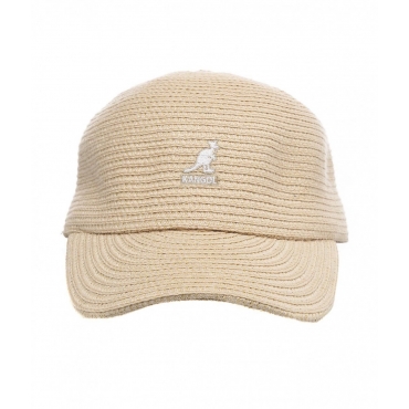 Cappello da baseball in rafia beige