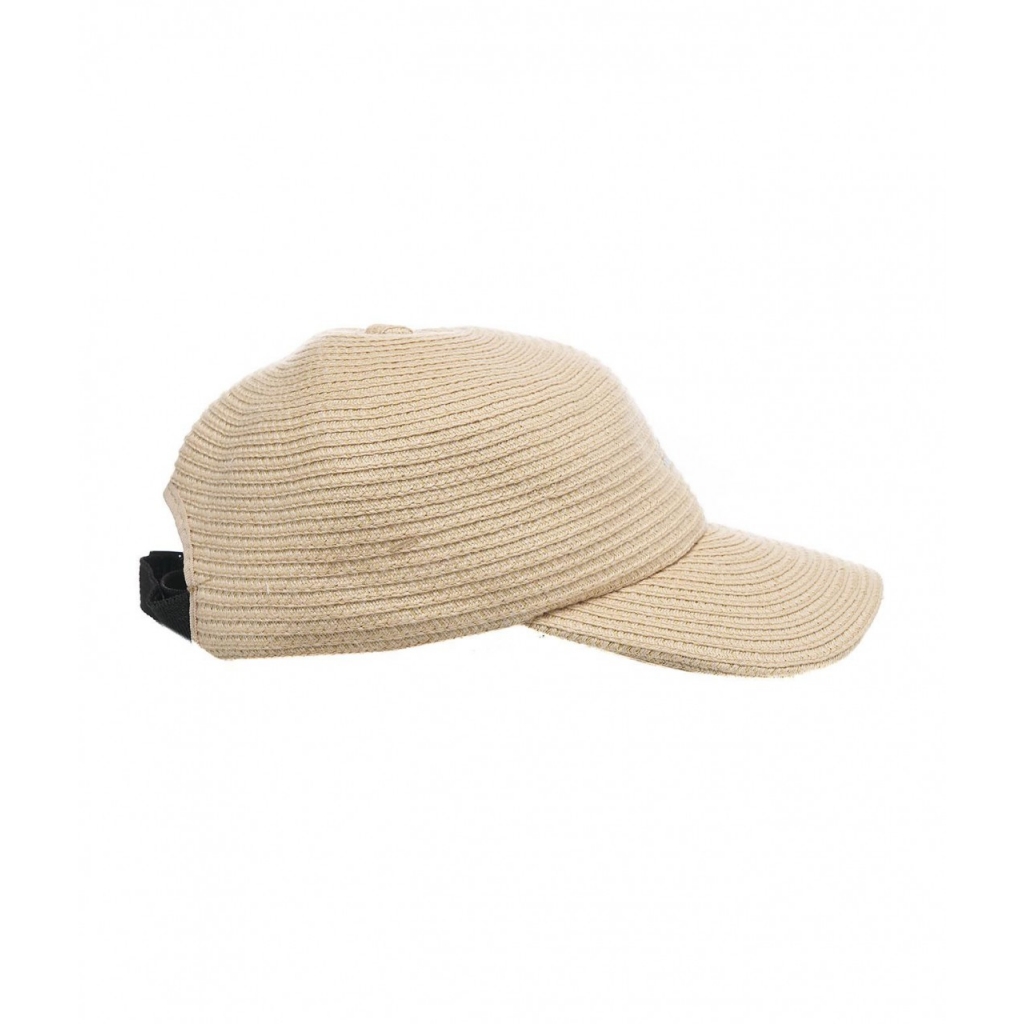 Cappello da baseball in rafia beige