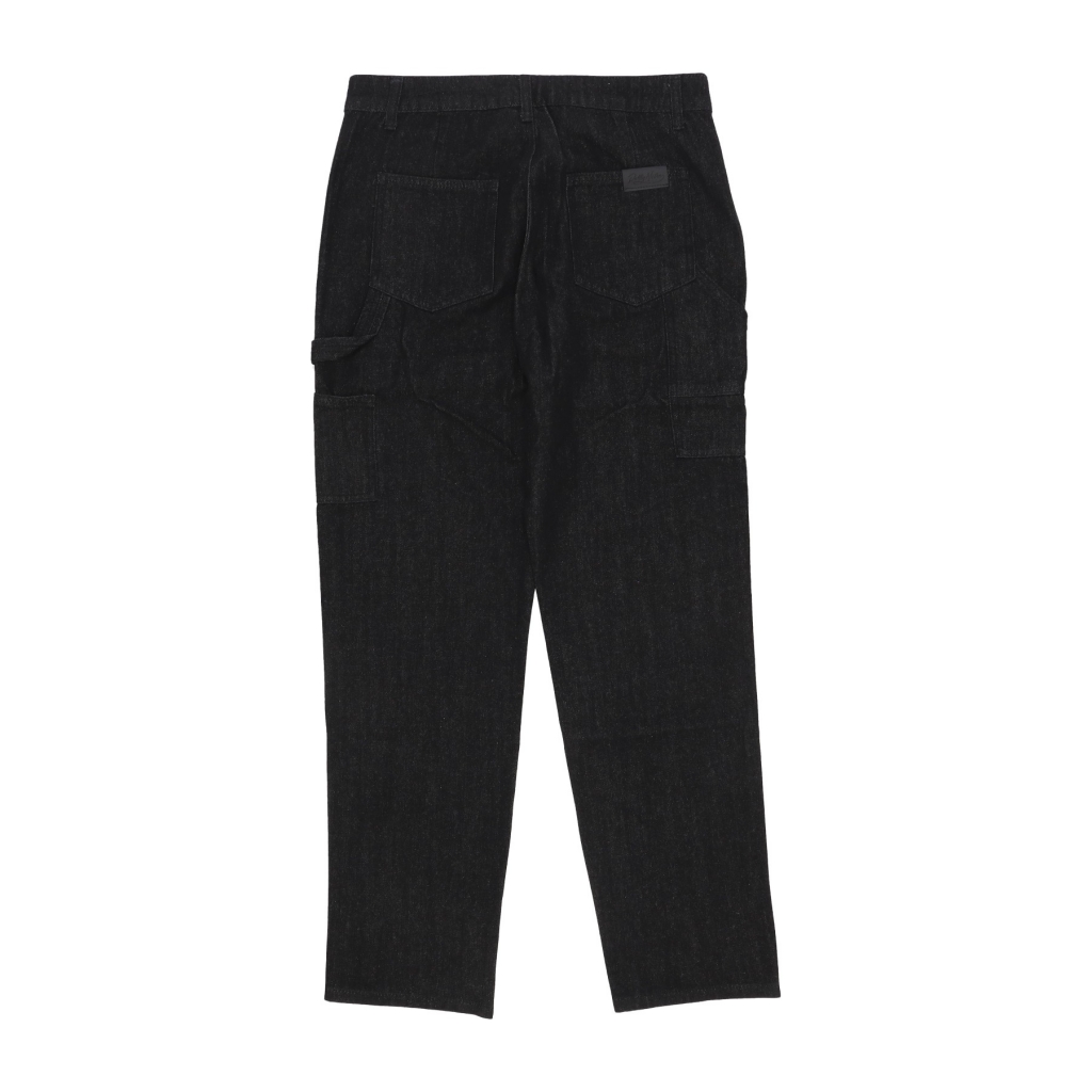 pantalone lungo uomo denim carpenter pants BLACK