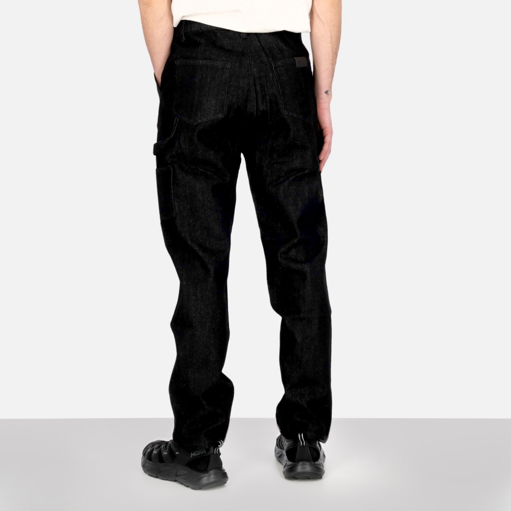 pantalone lungo uomo denim carpenter pants BLACK