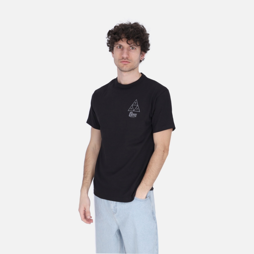 maglietta uomo triple triangle tee x gundam BLACK