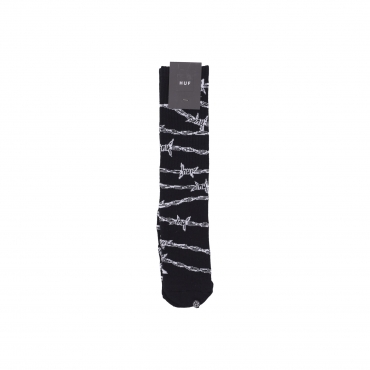 calza media uomo barbed wire crew sock BLACK