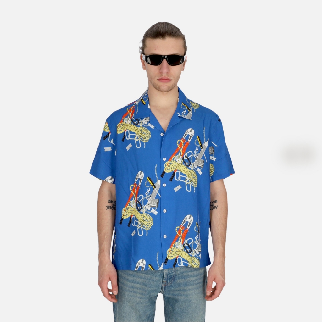 camicia manica corta uomo skidrokyo resort top ROYAL