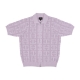 polo manica corta uomo monogram jacquard zip sweater LAVENDER