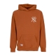 felpa cappuccio uomo mlb league essentials oversize hoodie neyyan EARTH BROWN/STONE