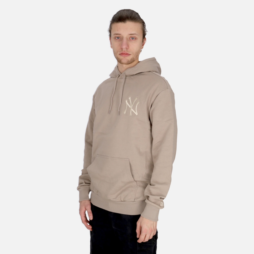 felpa cappuccio uomo mlb league essentials oversize hoodie neyyan AIR GREY/OFF WHITE