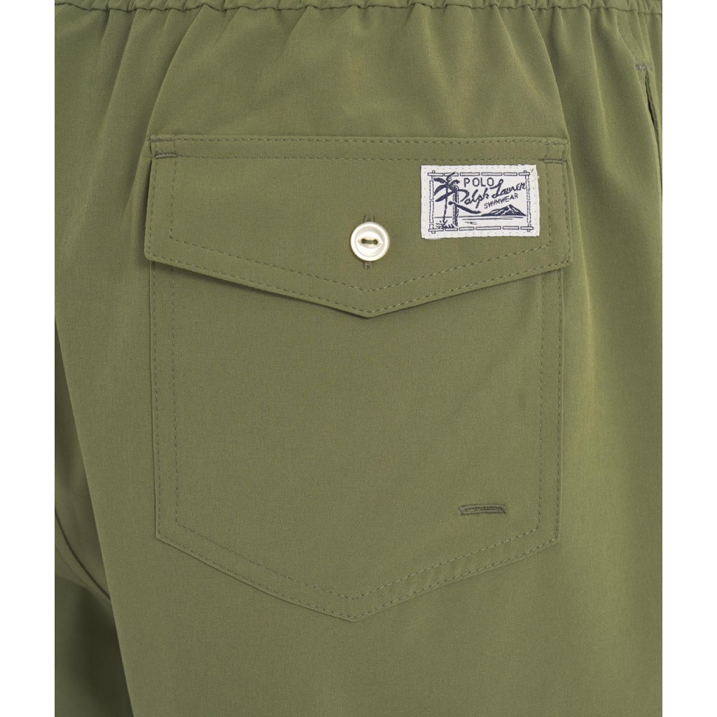 Pantaloni corti da bagno con logo verde