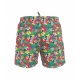 Pantaloncini da bagno con stampa tropicale multicolore