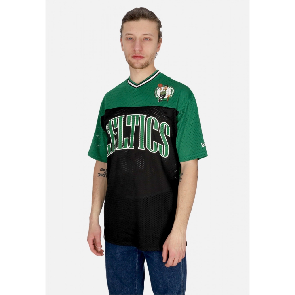 maglietta uomo nba arch graphic mesh oversize tee boscel KELLY GREEN/BLACK