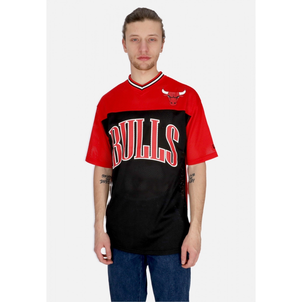 maglietta uomo nba arch graphic mesh oversize tee chibul FRONT DOOR RED/BLACK