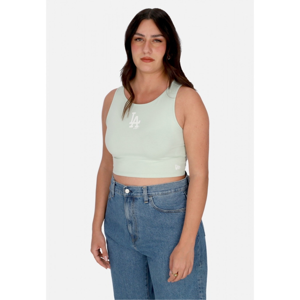 canotta corta donna mlb lifestyle crop tank losdod MINT/WHITE