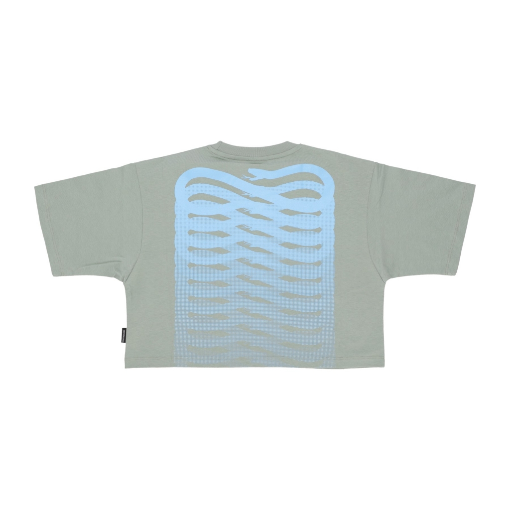 maglietta corta donna w ribs crop top tee MEADOW GREEN