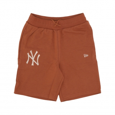pantalone corto tuta uomo mlb league essentials shorts neyyan EARTH BROWN/STONE