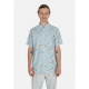 camicia manica corta uomo floral flyer tech woven shirt LIGHT BLUE