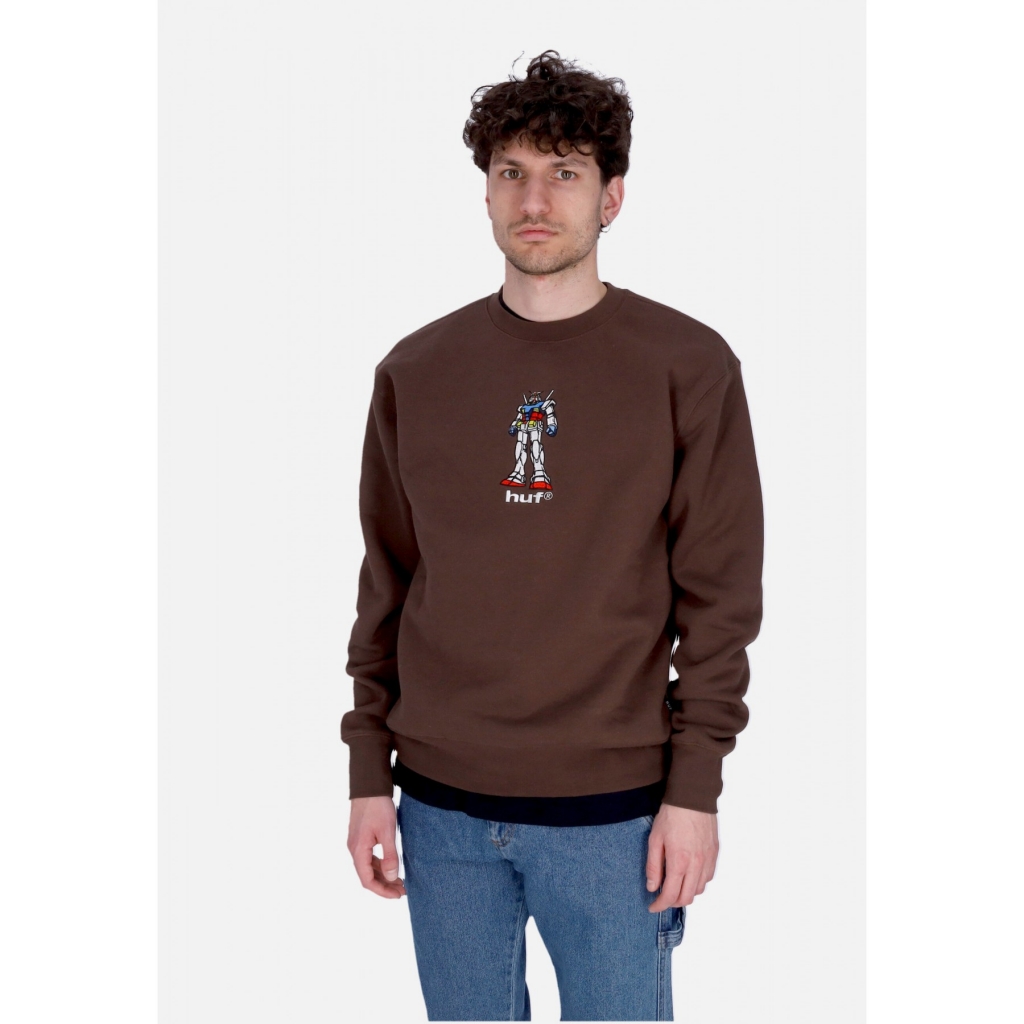 felpa girocollo uomo 79 crewneck x gundam CHOCOLATE
