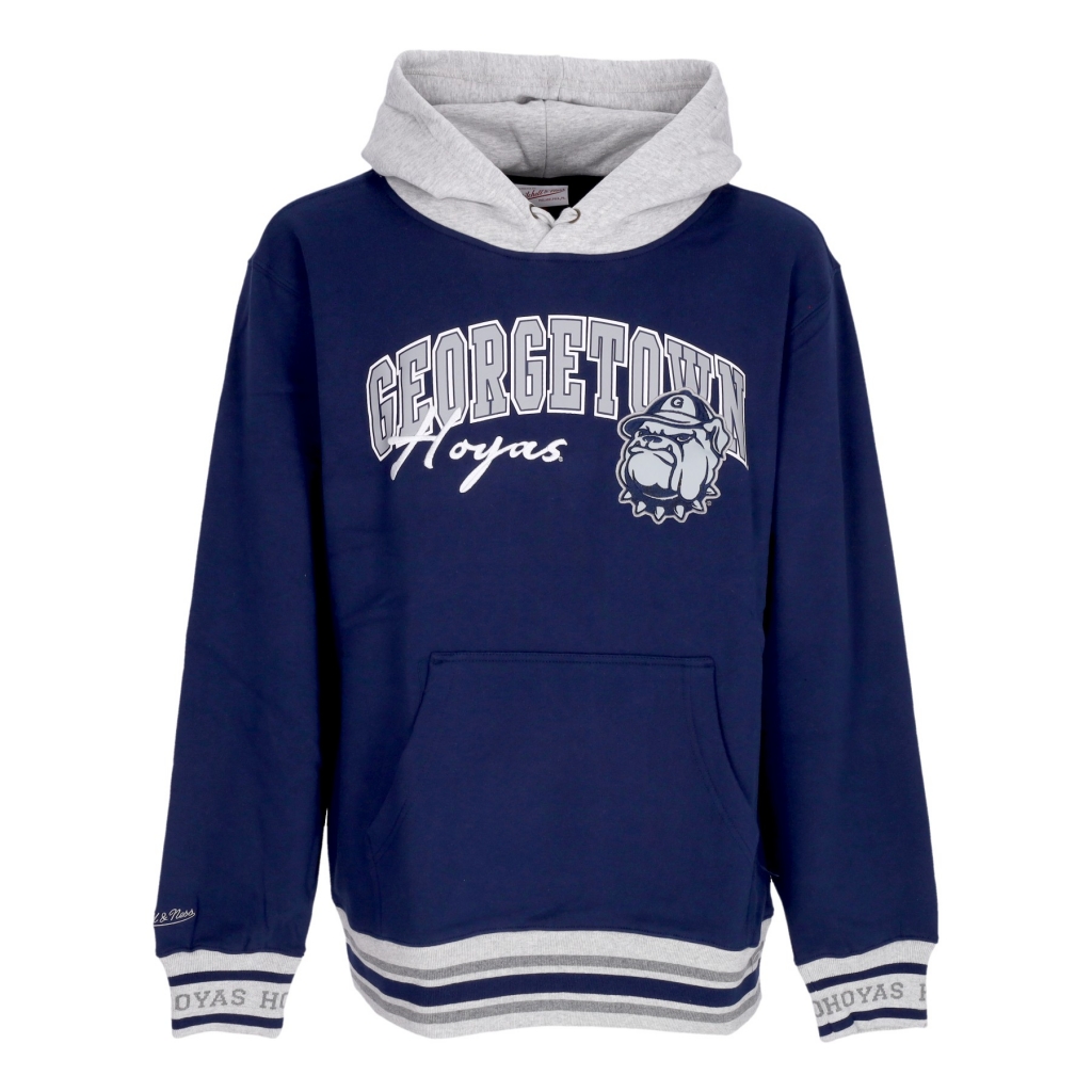 felpa cappuccio uomo ncaa premium fleece vintage logo hoodie geohoy NAVY
