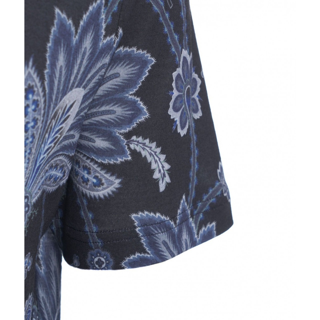 Maglietta con stampa paisley blu Bowdoo