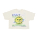 maglietta donna together as one weekend crop tee UNBLEACHED