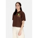 maglietta donna strawberry bunch raegan crop tee JAVA BROWN