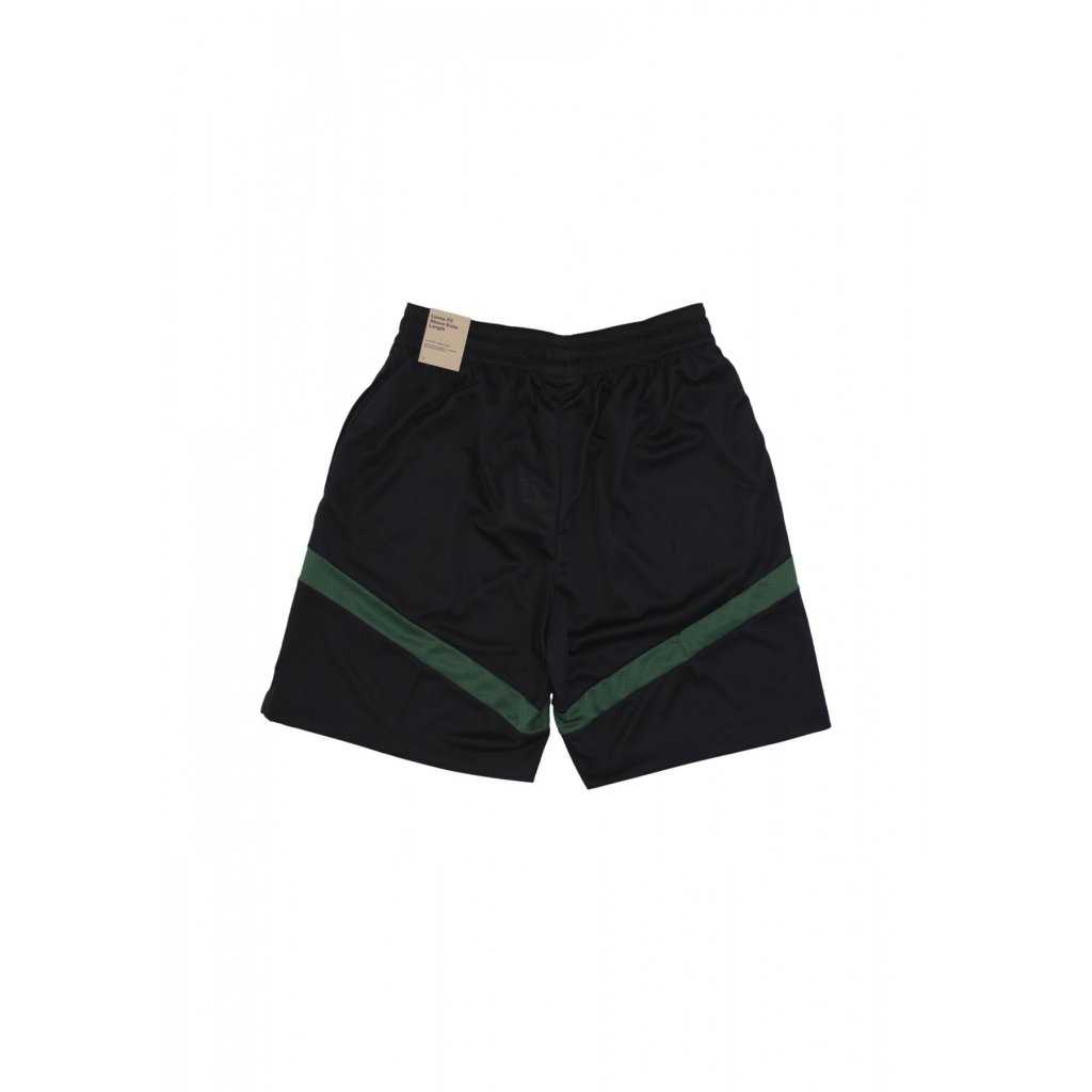 pantaloncino tipo basket uomo nba practice icon+ 8in dri-fit short milbuc BLACK/FIR