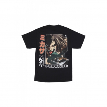 maglietta uomo mikasa tee x attack on titan BLACK