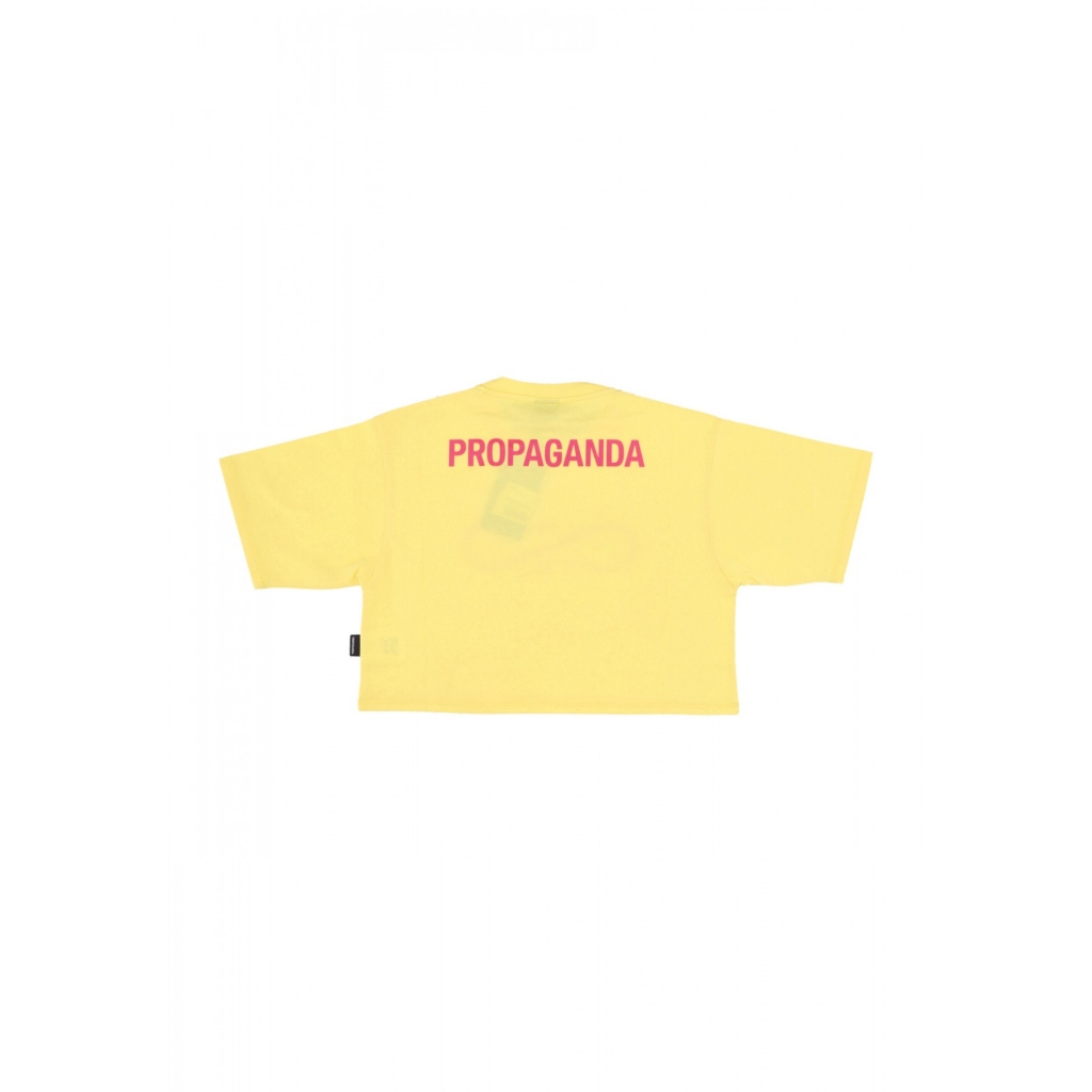 maglietta corta donna w logo crop top tee AURORA
