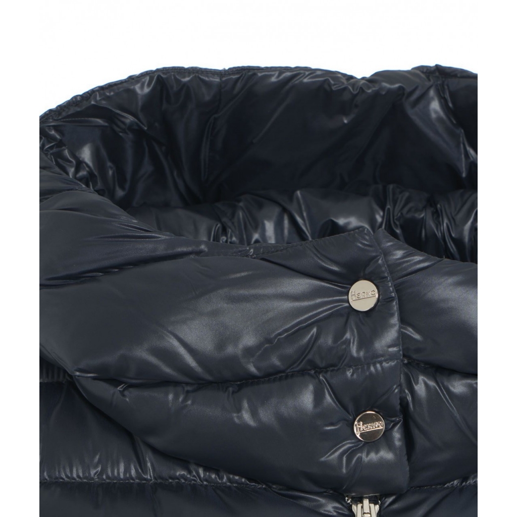 Piumino bomber trapuntato blu scuro