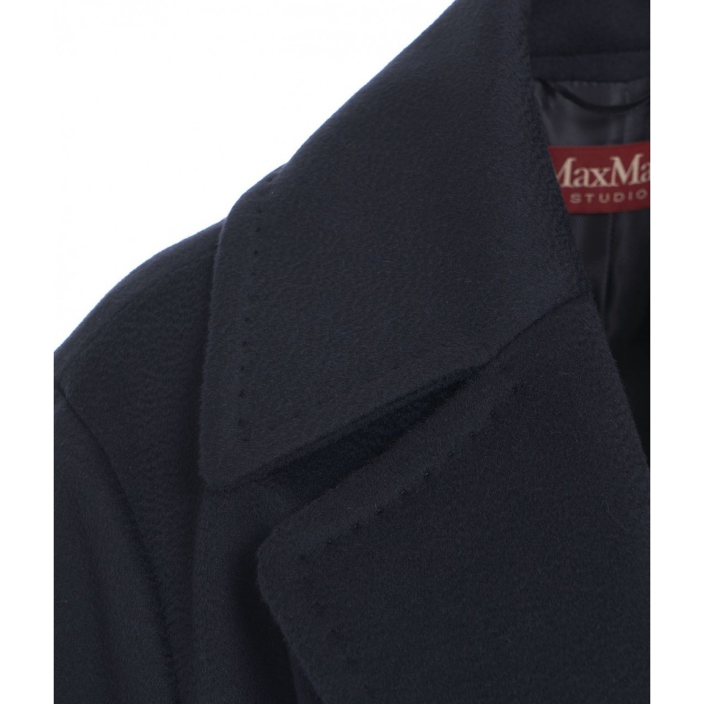 Cappotto in lana vergine Tigre blu scuro
