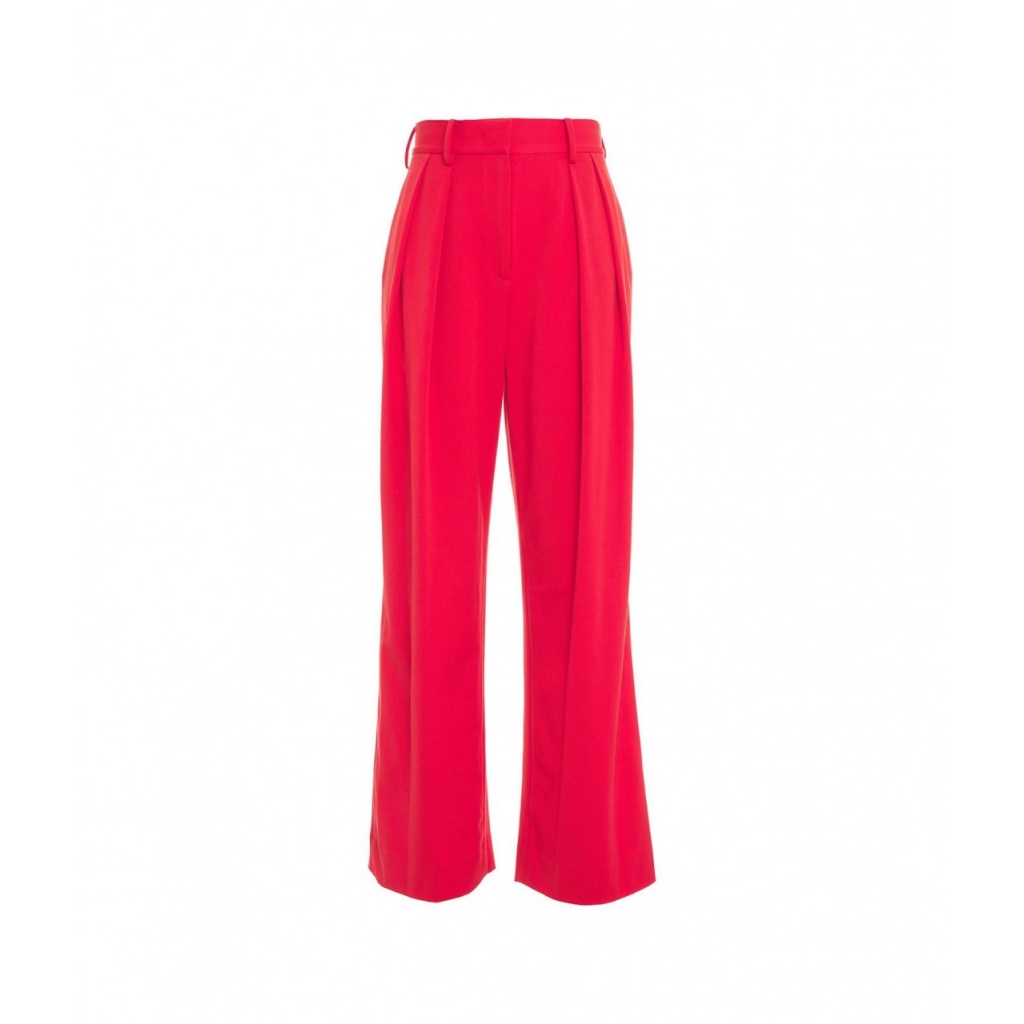 Pantaloni a vita alta rosso