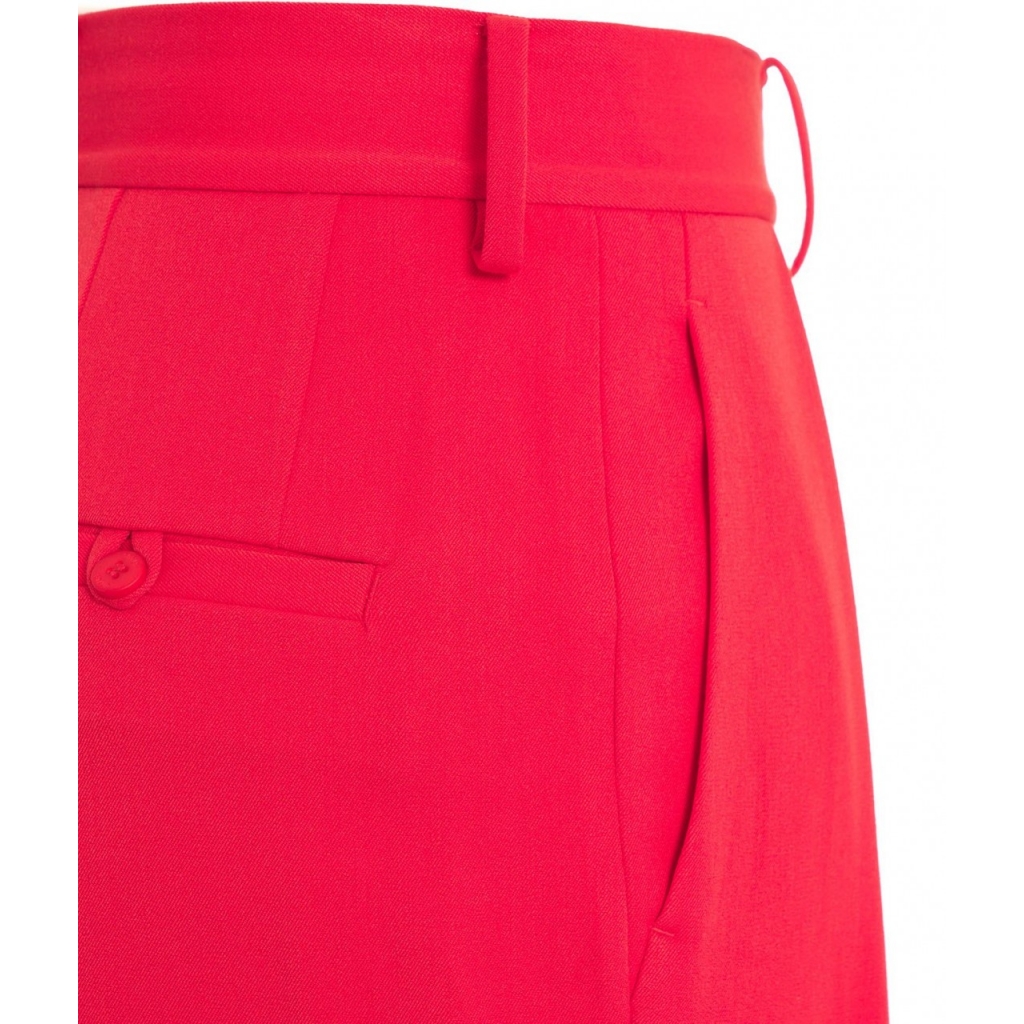Pantaloni a vita alta rosso