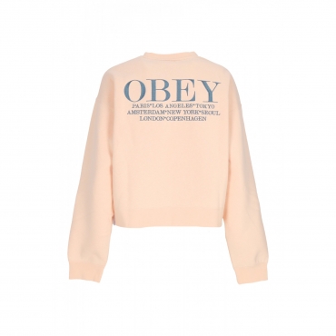felpa girocollo donna w cities crew PEACH PARFAIT