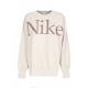 felpa girocollo donna w sportswear phoenix fleece oversized logo crewneck LT OREWOOD BRN/SMOKEY MAUVE/SAIL