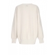 felpa girocollo donna w sportswear phoenix fleece oversized logo crewneck LT OREWOOD BRN/SMOKEY MAUVE/SAIL