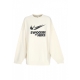 felpa girocollo donna w sportswear swoosh big logo crewneck COCONUT MILK/BLACK