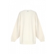 felpa girocollo donna w sportswear swoosh big logo crewneck COCONUT MILK/BLACK