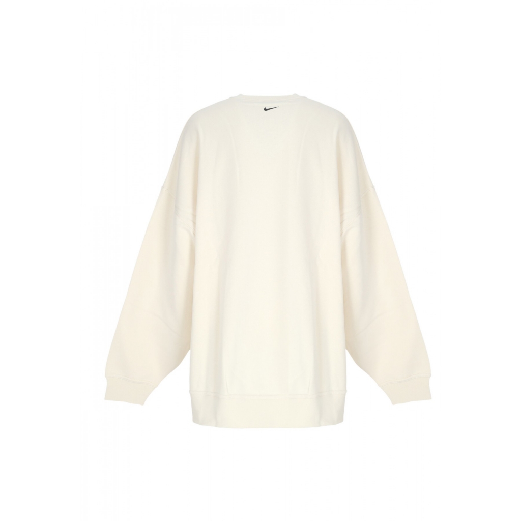 felpa girocollo donna w sportswear swoosh big logo crewneck COCONUT MILK/BLACK