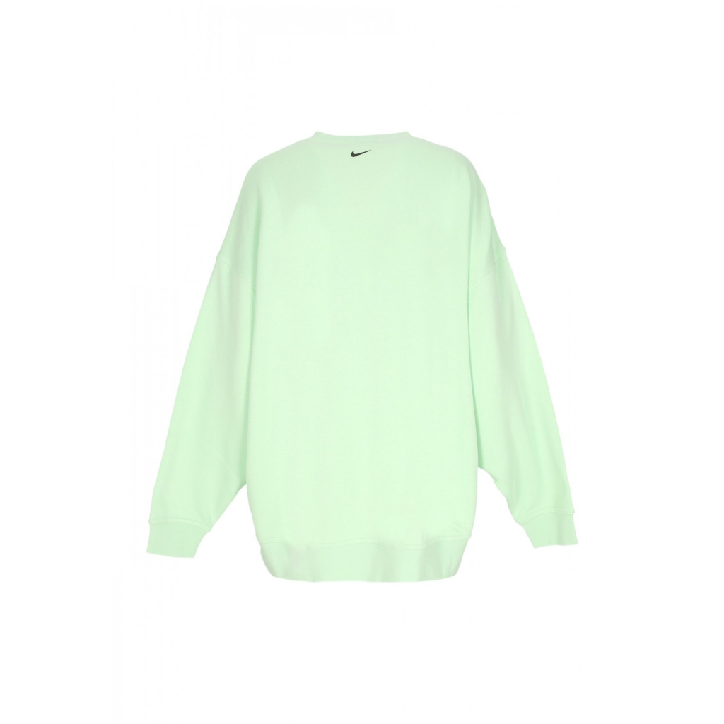 felpa girocollo donna w sportswear swoosh big logo crewneck VAPOR GREEN/BLACK