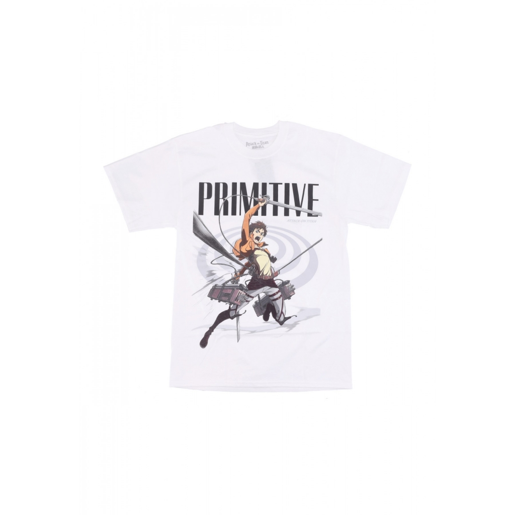 maglietta uomo eren tee x attack on titan WHITE