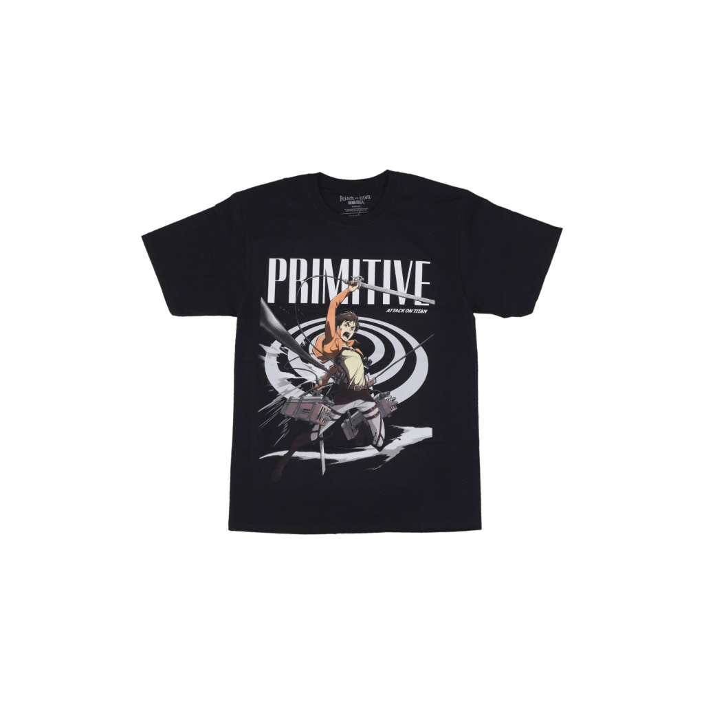 maglietta uomo eren tee x attack on titan BLACK