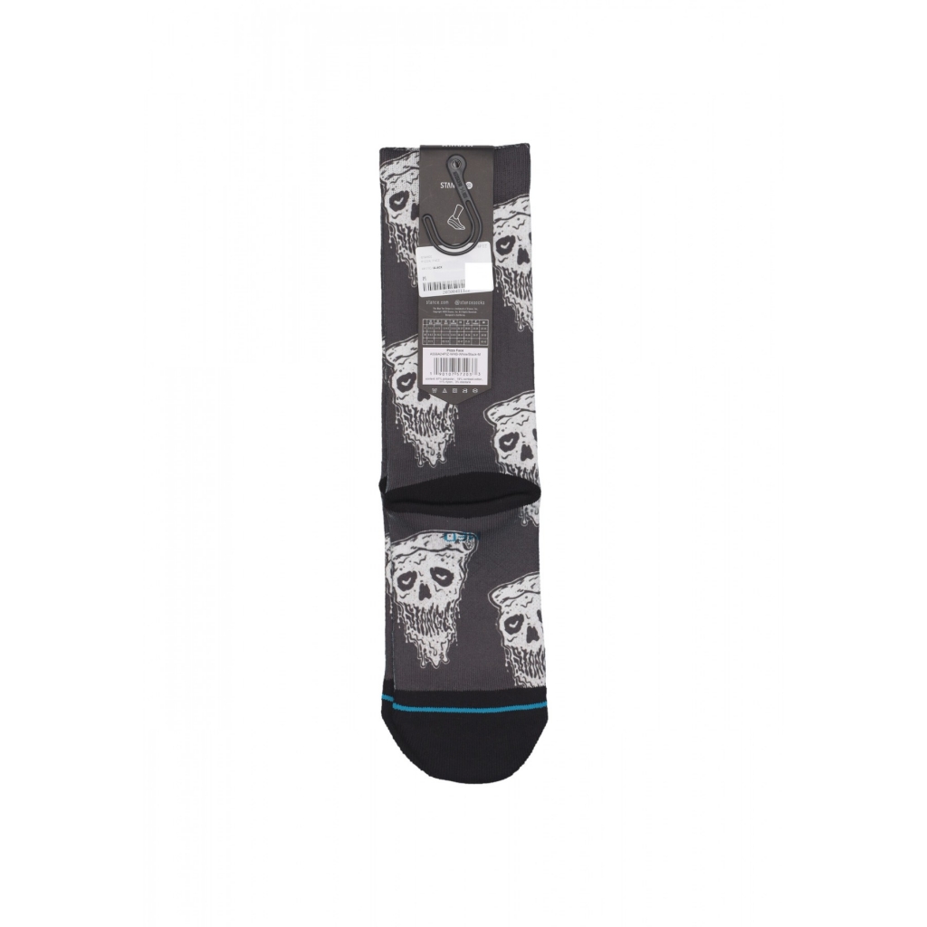 calza media uomo pizza face WHITE/BLACK