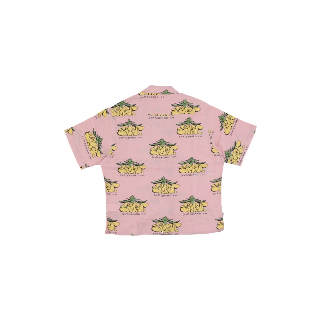 camicia manica corta uomo resort s/s shirt WOODS PINK