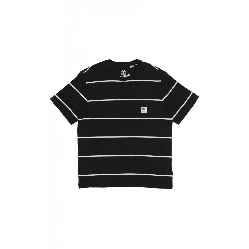 maglietta uomo basic pocket label tee BLACK/WHITE STRIPES
