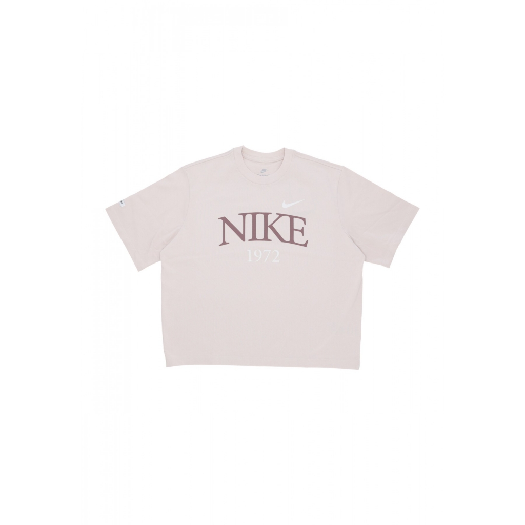 maglietta donna w sportswear classic boxy tee LT OREWOOD BRN