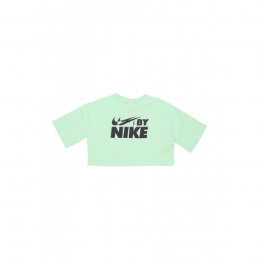 maglietta corta donna w sportswear swoosh big logo crop tee VAPOR GREEN/BLACK